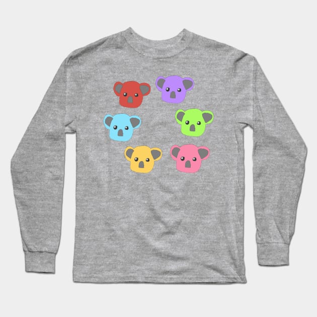 Multicoloured Koalas Long Sleeve T-Shirt by cherubi19